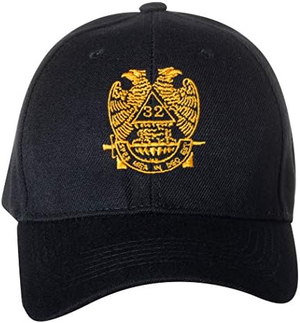 OWL ARTISANO 32º grau Scottish Rite Maçom Bordado de beisebol preto bordado