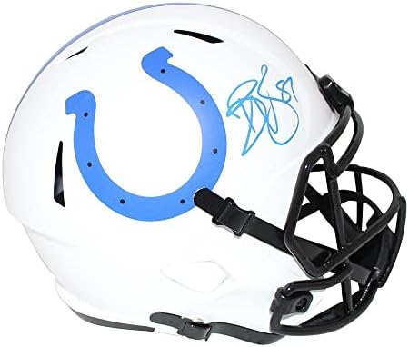 Reggie Wayne autografou Indianapolis Colts f/s capacete de velocidade lunar PSA 31845 - Capacetes NFL autografados