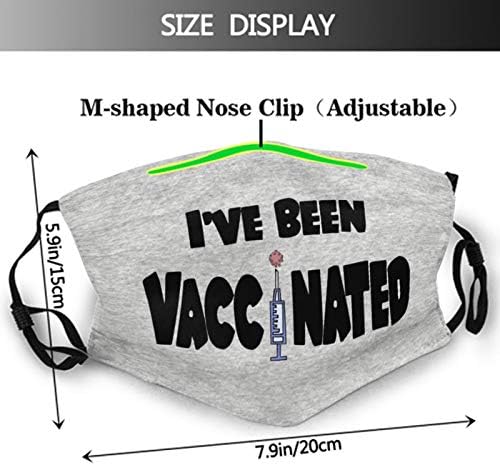 Já vacinados máscaras de face de 2 peças mais 4 filtros de ar substituível reutilizável reutilizável lenço de bandana descartável de