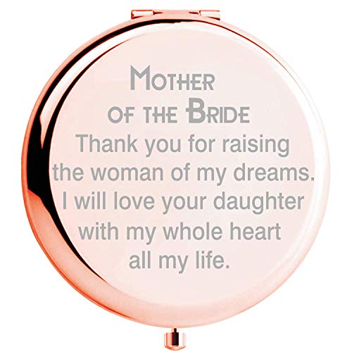 FNBGL Mãe de presentes da noiva da filha filho, obrigado por criar as mulheres gravadas compactas espelhos de viagem