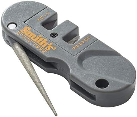 Smith 50264 Sharpador manual ajustável de Smith Gray/Amarelo e Abrasivos de Smith PP1 Hunting-Knife-Sharpeners 3,5 x 1 x 0 (comprimento