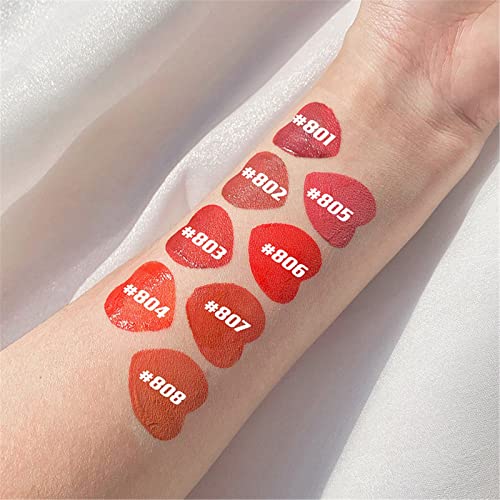 Bolo de brilho de lábios dura e um bolo de brilho de oito veludo conjunto de esmalte lábio hidratante duradouro não fácil copo de copo desbotado cor de lábio à prova d'água 30.4ml Lip Gel Clear Pack