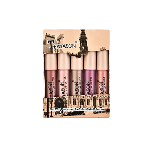 Lip Gloss Longa Lipstick Conjunto Rose 25ml de cor de beleza para durar maquiagem de moda de fashion de batom mais longo e fácil