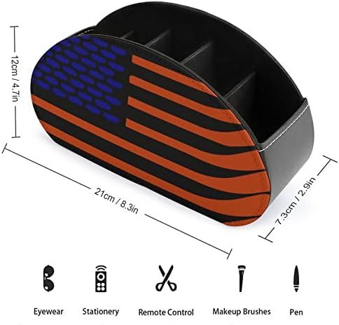 Lacrosse bandeira de stick American Bandle Remote Control Secretador de couro Organizador de mesa para material de