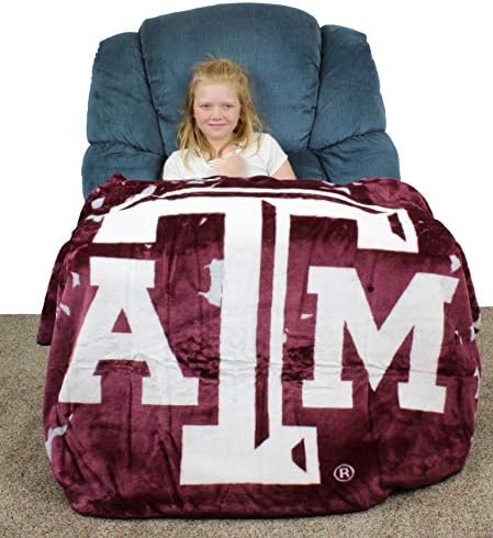 A faculdade abrange tudo confortável Texas A&M Aggies 63 x 86 Raschel Throw Blanket