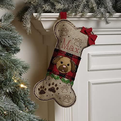 Bucilla Felt Applique Christmas Stocking Kit, Doggy Treat 18 Felt Applique Scock