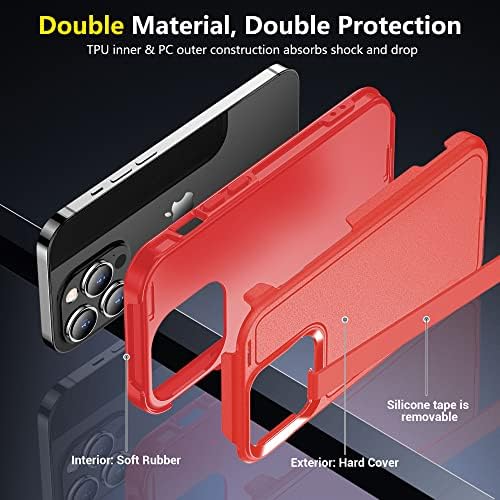 Jaroco para iPhone 14 Pro Case, [Proteção de gota de grau militar] [Protetor de tela de 2 PCs e protetor de lentes de