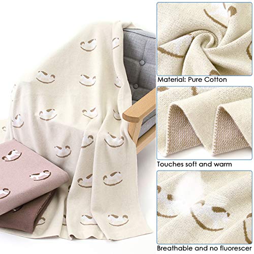 Greito de bebê de algodão Eurobuy, bebês que envolvem cobertor recém-nascido Ultra-Soft, quente e aconchegante malha