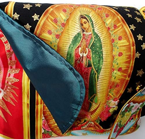 Guadalupe Virgin Mary Mexican Art Messenger Saco/Bolsa de Falas