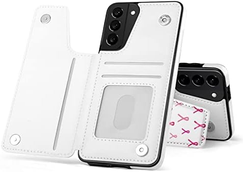 Capa de fita de câncer de mama capa slim flip protetora carteira de cobertura slot slot wallet shell compatível com samsung