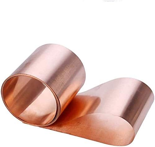 Z Crie folha de cobre de placa de latão de design 99,9% folha de metal de cobre Cu Foil 0. 5x300x1000mm para artesanato aeroespacial, 0,6 mm*300 mm*1000mm de papel de cobre de metal
