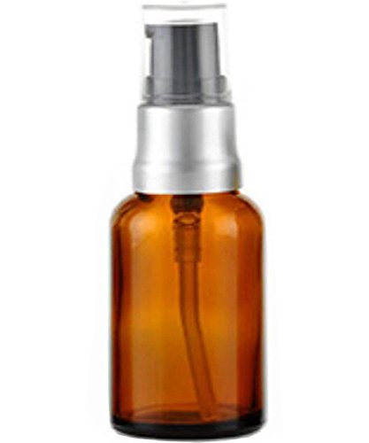 1pc vazio sofisticado âmbar vidro bomba prensa garrafas de frasco de frasco de frasco para creme de rosto maquiagem facial limpador