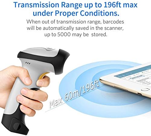 Scanner de código de barras Bluetooth TMSL-55CR com berço USB + TMCT-10 Bluetooth Laser Scanner