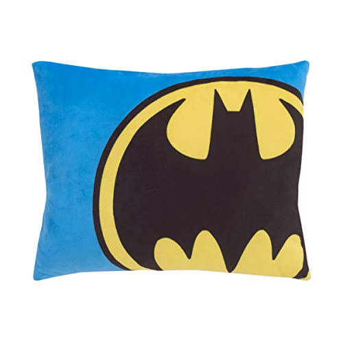 Batman - Almofado de criança decorativa azul, amarela e preta