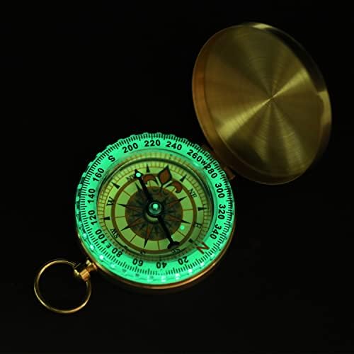 Camping Survival Compass Glow in the Dark, Pocket Compass Hucking for Kids Adults, Survival Compass Military Navigation