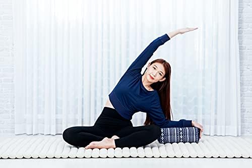 Bloco de ioga de Leewadee-Almofada do piso para prática de ioga, almofada de assento de meditação para exercícios cheios de kapok