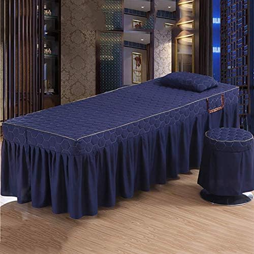 Zhuan Solid Color Massage Sheet Staffs, massagem premium Salia de massagem Massage Salon Bed Capa Direitos com Face Rest Hole-V 60x180cm