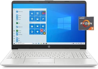 Laptop de tela sensível ao toque HP 2022 15,6 HD, processador AMD Ryzen 3 3250U, 4 GB de RAM, 256 GB SSD, teclado de