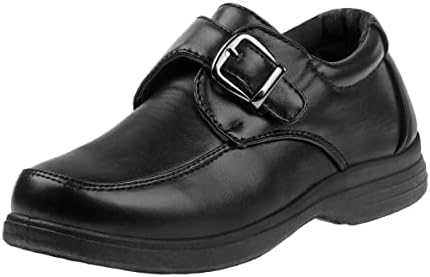 Torrada francesa Sapatos para meninos-Kids Oxford School Uniform Loafer Dress Shoes Slip-On Slip-On Faux Leather