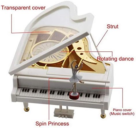 N/A Mecânica Classical Ballerina Girl dançando na caixa de música piano