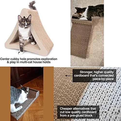 Postagem de arranhões para gatos adultos - postes de arranhões de gatos, tábua de arranhão com sino com pregos interativos de proteção