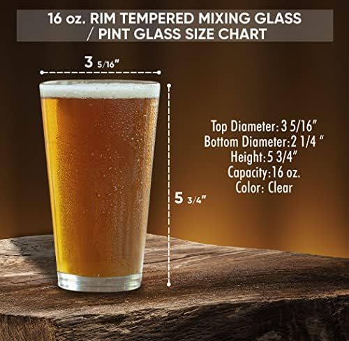 Teemore Cerveja personalizada Glass Adicionar seu nome Data Grava de óculos de cerveja Etiquetas de aniversário do dia