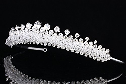Dazzling Rhinestone Crystal Bridal Wedding Prom Tiara Crown T1103