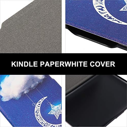 AMOSFUN Ultrathin Super Smart Leather Cover Compatível para favores do Kindle Paperwhite