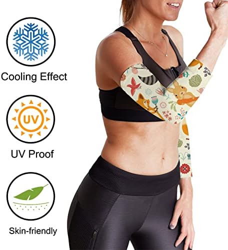 Mulheres UV Sun Protection Arm Mangas, mangas de resfriamento Escudo de capa de braço para homens Cicling Caminhando os animais