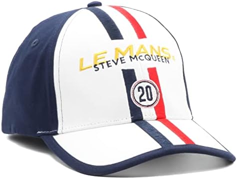 Le Mans 24 horas Steve McQueen Racing 20 chapéu de dois tons branco