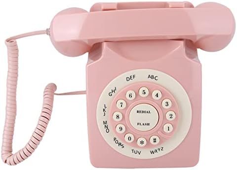 Balanço pinguim vintage rosa telefone fixo telefônico plástico em casa wire retro wire lineflel fixo telefone