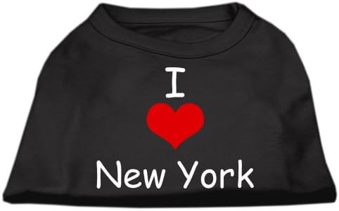 Eu amo camisas de impressão de tela de Nova York Black SM