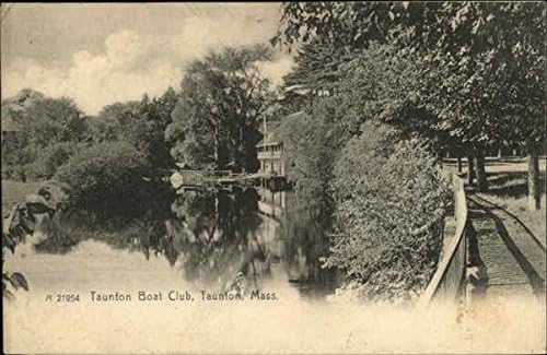 Vista para a água do taunton Boat Club Taunton, Massachusetts MA Original Antique Post cartão