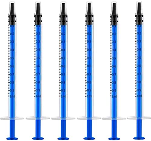 12 Pacote de 1 ml seringa plástica - seringa selada individualmente para laboratórios científicos, alimentação de animais de estimação,