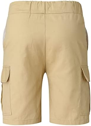 Shorts de carga Aihou para homens, homens de carga masculina Summer Solid Loose Pants Fashion Fashion Outdoor String de cordão com bolsos