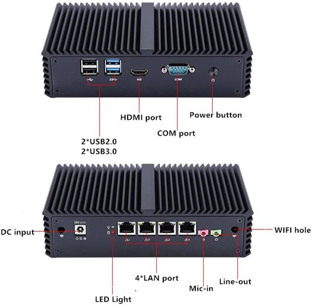 O Firewall do Inuomicro suportou o hardware G4200L Intel Core i5-4200U, 1,6 GHz com 8GB DDR3 RAM 256 GB SSD, Mini Sense Router sem 4 LAN AES-NI Firewall Mini Desktop Computador