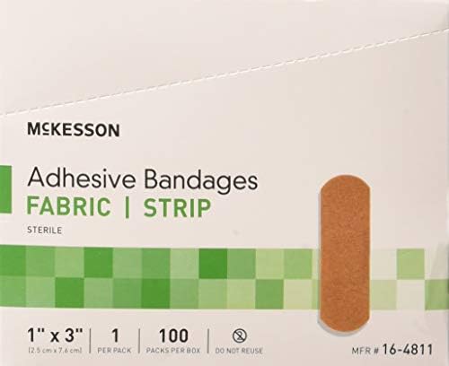 McKesson Performance Bandage adesive Fabric Strip, 100 contagem