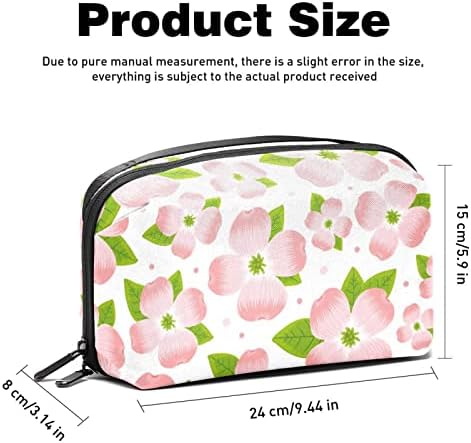 Bolsa de cosméticos para mulheres, adoráveis ​​sacos de maquiagem à prova d'água, viagens de bolsas de higiene pessoal rosa de flor Organizador como presentes
