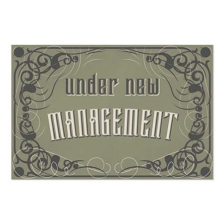 CGSIGNLAB | Sob New Management -Victorian Gothic Window Afixado | 30 x20