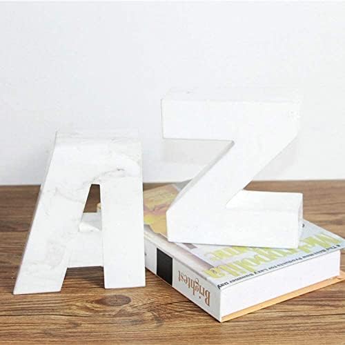 Sogudio Home Decoration Modern modern simples em mármore branco alfabeto bookend und prateleira casa sala de estar de cabine de cabine de tv hotel cafe cafestore desktop decoração ornninentsv estátua em casa decoração