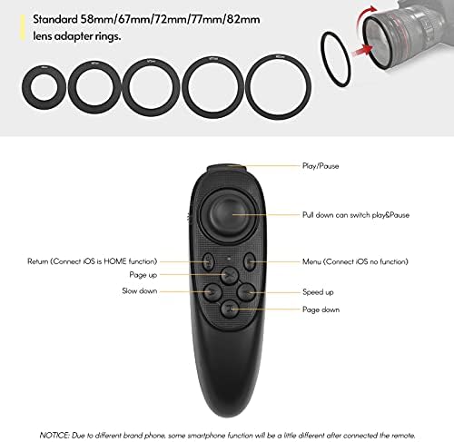 Andoera portátil Smartphone Teleprompter Prompter com o Adaptador de telefone Adaptador controle remoto para gravação de