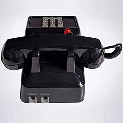 Telefone rotativo retrô do KXDFDC, botão de pressão. Telefone antigo preto, telefone do hotel para casa e