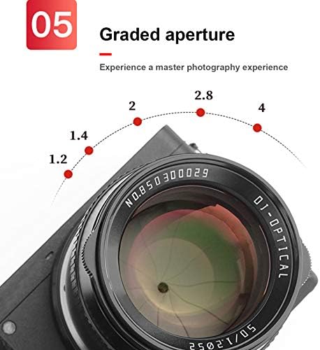 ZRQYHN 50mm F1.2 FX Montagem grande lente de abertura, para câmera X -T4/X -T3/X -T30/X - S10