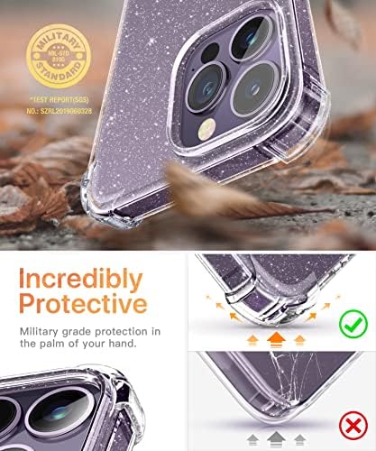 Pacote GViewin - Compatível com o iPhone 14 Pro Max com protetor de tela e protetor de lente da câmera+suporte para anel de telefone