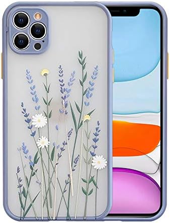 Propriedade compatível com o iPhone 12 Pro Max Case para Flor Clear Fosted PC Back 3D Floral Girls Mulher e Soft TPU Silicone Slim Slim Chofsoof para iPhone 12 Pro Max-