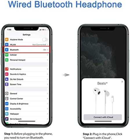 Apple Wired Headphones iPhone Earbuds com Lightning Connector [Apple MFI Certified] Earóvel Inier