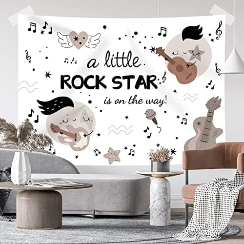 RSUUUinu Music Baby Churche Cenário Little Rock Star Musical Pattern Photography Backsic Música Decorações de festa