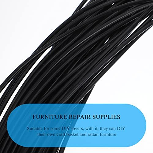 Cadeiras de móveis de Sewacc preto Móveis 1 rolo de kit de reparo de reparo de vime Rattan Repan Repair Rattan Material Material Rattan Plástico Tecindo mesa de café mesa de mesa preta preta