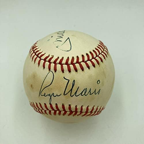 Mickey Mantle e Roger Maris assinaram beisebol autografado com JSA COA - Bolalls autografados