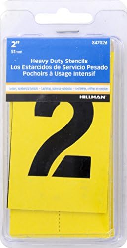 Hillman 847026 números de 2 polegadas, cartas e conjunto de estêncil de combinação de pontuação